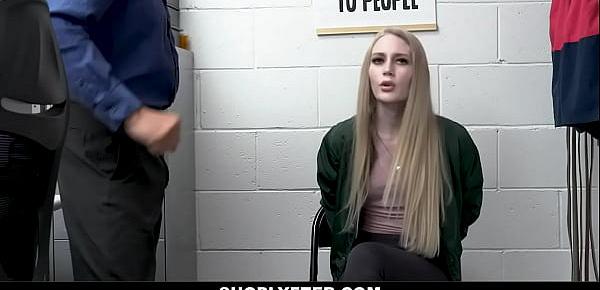  Skinny teen thief Emma Starletto caught and exploited